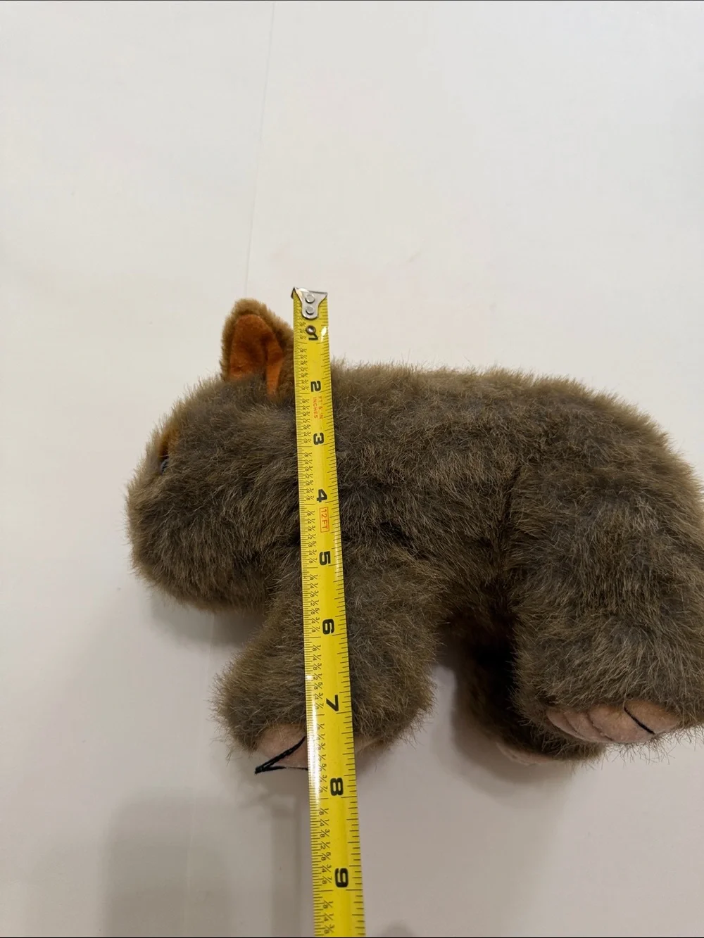 Vintage Plush Small Pet Bunny Toy - Brown Australian Wombat